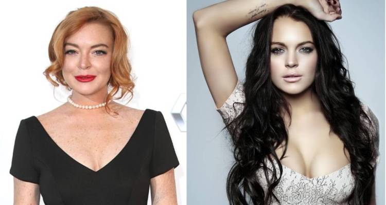 Lindsay Lohan Before and After Breast Implants